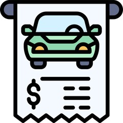 Parking ticket icon, Parking lot related vector