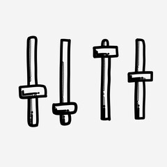 Adjustment vector icon. Drawing sketch illustration hand drawn line eps10