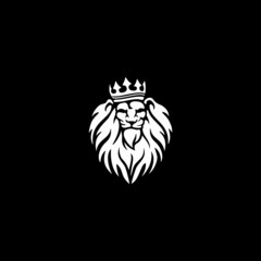 Lion king Head Logo Vector Template Illustration Design Mascot Animal
