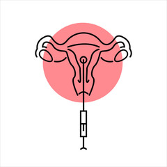 Uterus vector icon.