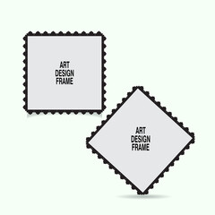 vector photo frame mockup design template illustration