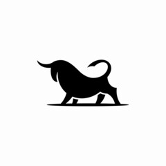Silhouette Bull logo vector illustration design, creative and simple design,
can uses as logo and template for company.