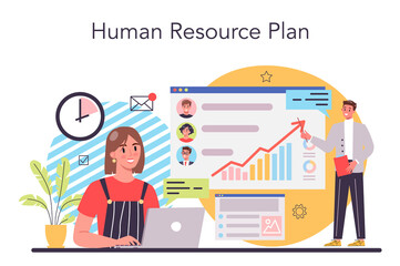 Human resources concept. Idea of recruitment and job management