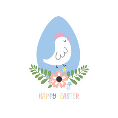 Obraz premium Funny chicken easter background