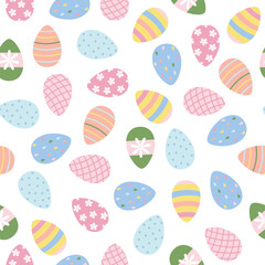Cute easter eggs pattern