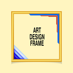 vector photo frame mockup design template illustration