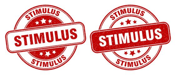 stimulus stamp. stimulus label. round grunge sign