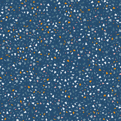 Seamless pattern of geometric shapes, colour triangles and polygon. Bright abstract graphic design print, background. Vector illustration.