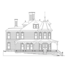 Vector illustration of palace isolated on a white background in EPS10