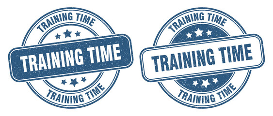 training time stamp. training time label. round grunge sign