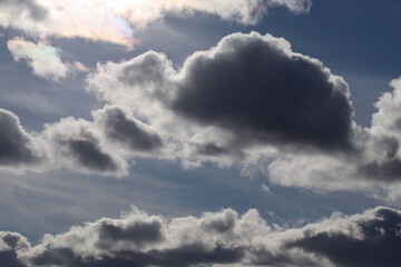 Beautiful clouds in the blue sky for background