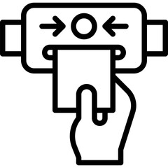 Parking Validation Machine icon, Parking lot related vector