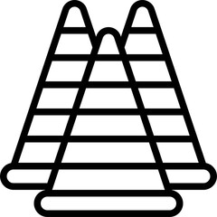 Parking Cones icon, Parking lot related vector