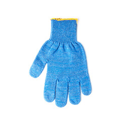 new blue working gloves isolated on white
