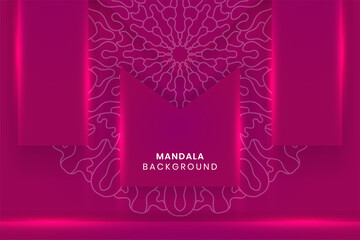 Mandala vector background. pink abstract mandala background. decorative element for print, poster, cover, flyer, banner