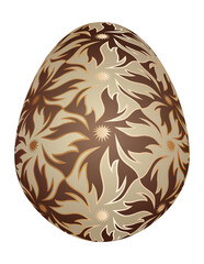 Dark and white chocolate egg.