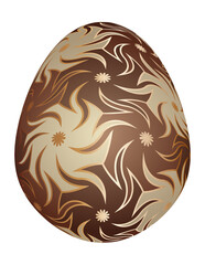 Dark and white chocolate egg.