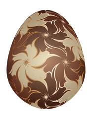 Dark and white chocolate egg.