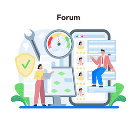 Software testing online service or platform. Application or website