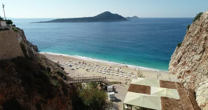 kaputaj beach in Turkey Antalya. the most famous touristic place