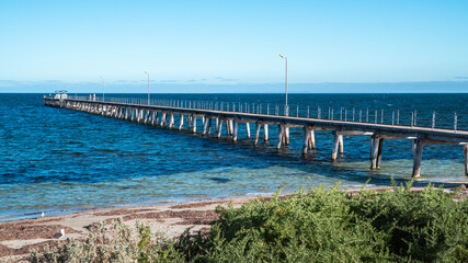 Fototapeta premium Marion Bay jetty on a day, Yorke Peninsula, South Australia