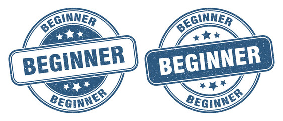 Obraz premium beginner stamp. beginner label. round grunge sign