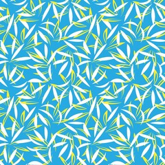 Yellow Botanical Floral Seamless Pattern Background