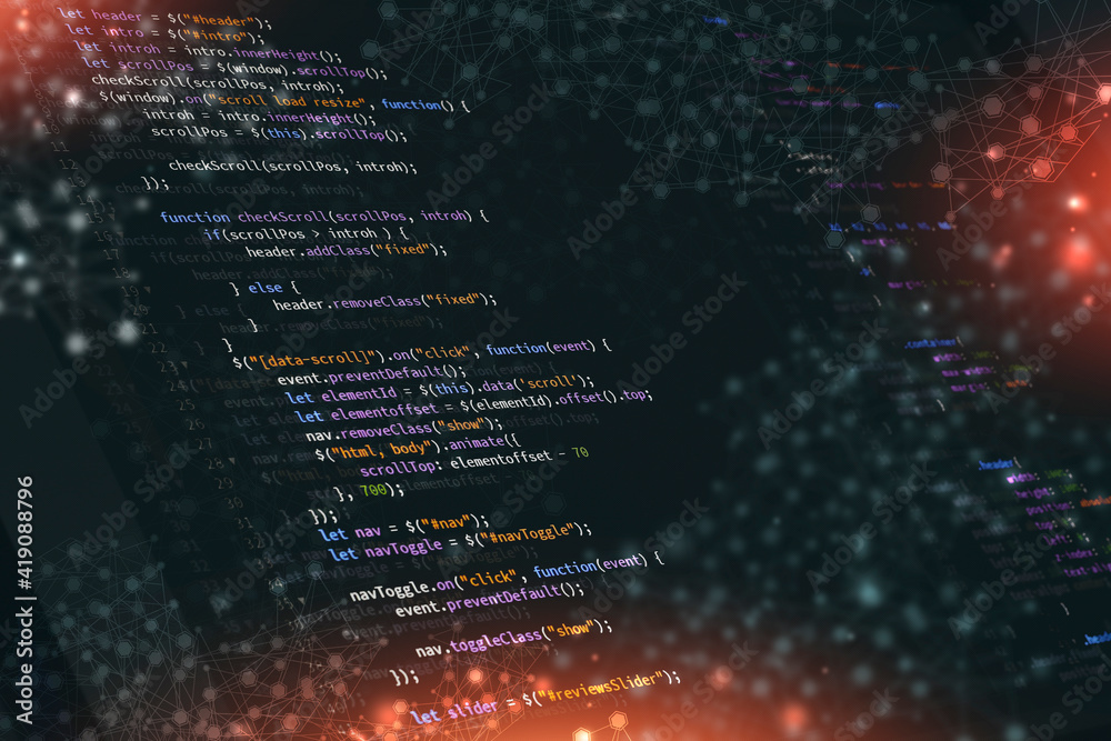 Wall mural javascript mixed media background
