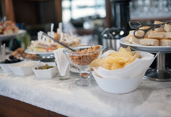 Different types of finger food for appetizer.