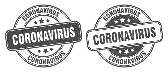 coronavirus stamp. coronavirus label. round grunge sign