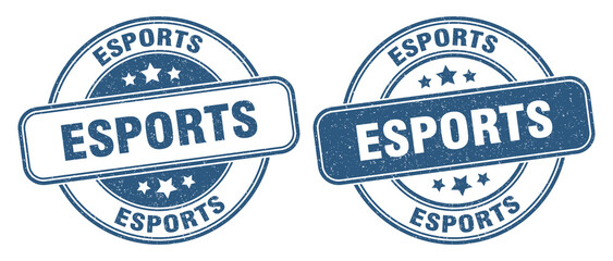 esports stamp. esports label. round grunge sign