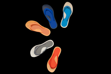 Fashion summer shoes for women studio shoot