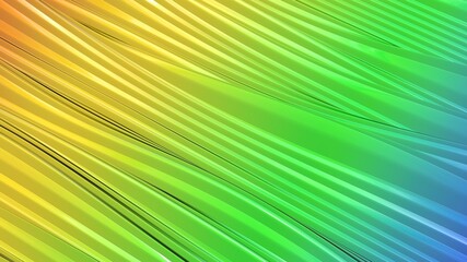 Colorful yellow green gradient abstract eccentric 3D spline wavy motion movement texture pattern