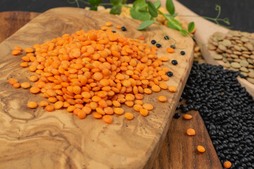 Raw Dry Lentils, Lentil Grains, Dal, Daal, Dhal, Masoor