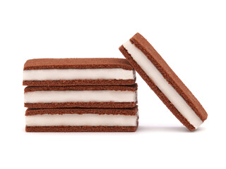 Milk snack bars isolated on white
