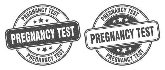 Fototapeta premium pregnancy test stamp. pregnancy test label. round grunge sign