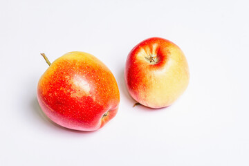 Fresh red apple isolated on white background