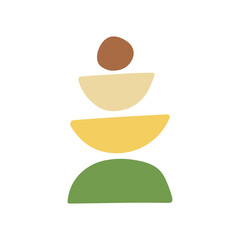 Abstract composition with shapes. Vector illustration.