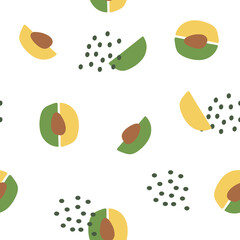 Seamless pattern with abstract elements. Vector illustration.