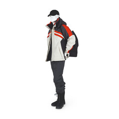 Fashionable winter and autumn men clothes. Studio shoot