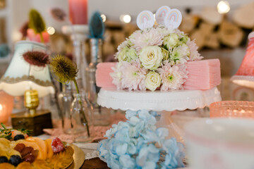 gedeckter Tisch zum Muttertag Boho Vintage Paletten