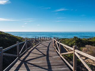 Coastal path of Cabopino in Marbella, Costa del Sol, Andalusia Spain