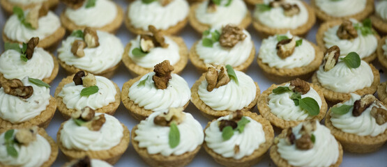 Different types of finger food for appetizer.