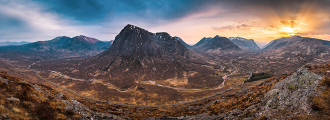 Panoramic view of Scotland nature