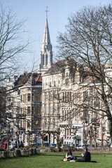 Obraz premium Belgique Bruxelles Schaerbeek quartier Bertrand Josaphat maison logement immobilier