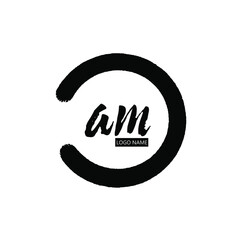 Initial AM Letter Logo With Creative Modern Business Typography Vector Template. Creative Letter AM Logo Vector.