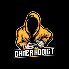 Gamer Addict Controller Logo gamers © yogo