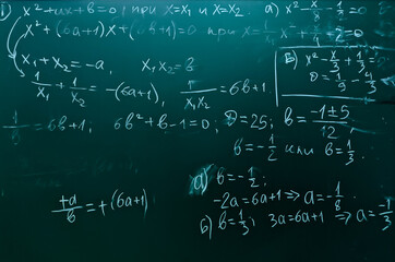 math formulas on blackboard