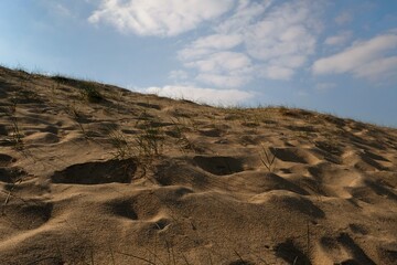 Dune de sable de la plage Falaise à Guidel Plages en Bretagne