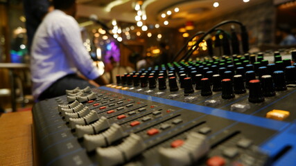 sound mixer panel for dj